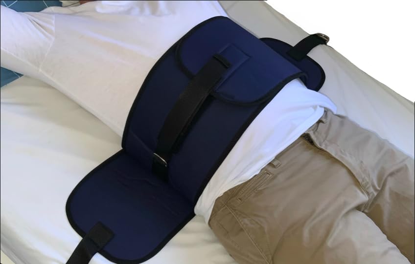 Gar Medical Cinturón Abdominal para cama- Sujeción para Cama adulto con cierre de velcro para camas de 090 a 150 Cm con fijación al sommier.