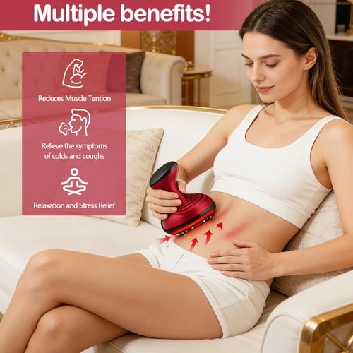 Brosse méridienne et ventouse électrique de massage chauffante infrarouge