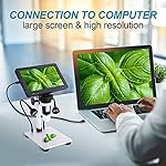 Microware-7-inch-LCD-Digital-USB-Microscope-Upgraded-12MP-1-1200X-Magnification-Camera-1080P-Video-Recorder-Wired-Remote-3000mAh-Rechargeable-Bat-tery-for-Circuit-Board-Soldering-PCB-Coins-Outdoor