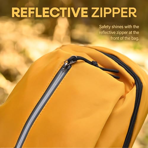 Bolso cruzado ligero Nupouch amarillo para hombres y mujeres miniatura 2