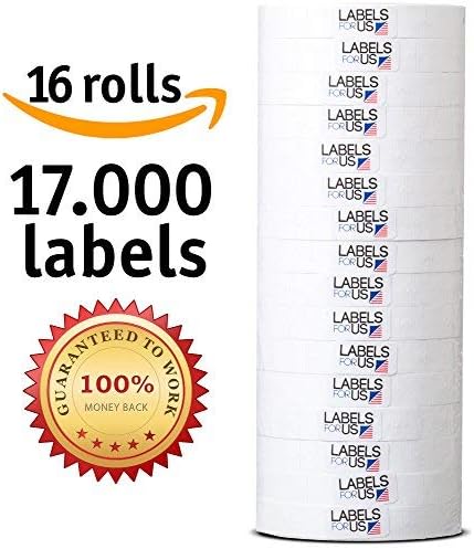 Monarch 1110 Compatible Labels - White - 17,000 Labels - 16 Rolls - Labels for Us