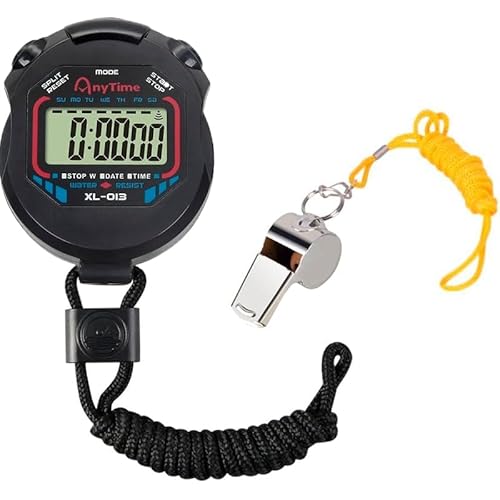 CREADY® Chronomètre Sport avec Sifflet | Timer Numérique pour Football, Natation ou Athlétisme | Chronomètre Enfant
