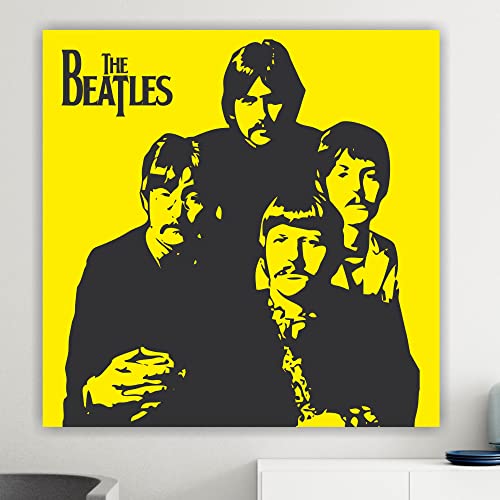 HODE79 HOMEDECOR&DESIGN Toile murale sur toile The Beatles Pop Art Portrait – Prêt à accrocher – Kit de montage mural… - Les Beatles, Paul McCartney, John Lennon, RIngo Starr, George Harrison HODE79 HOMEDECOR&DESIGN Toile murale sur toile The Beatles Pop Art Portrait - Prêt à accrocher - Kit de montage mural…