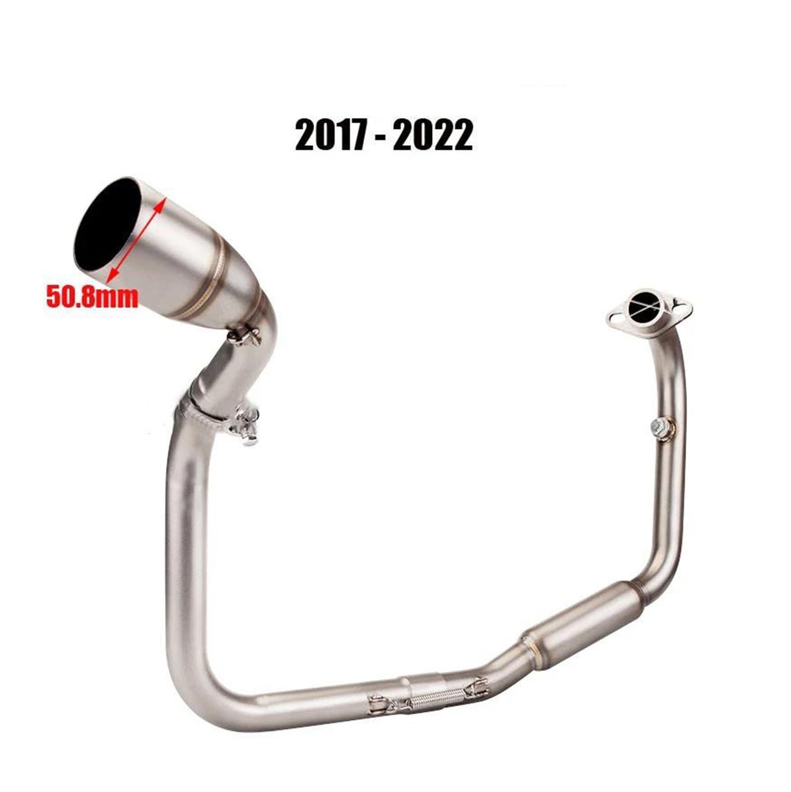 Genérico Silenciador de Escape Silenciador Conexión del Tubo Enlace Central Delantero Modificado 51 Mm para Benelli TNT125 TNT135 2017-2022