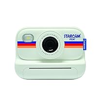 Lexibook, STARCAM Print HD, fotocamera con stampante istantanea, foto, video, selfie, musica, funzioni di gioco, kit di personalizzazione e scheda SD da 32 GB inclusa, bianco, DJ165