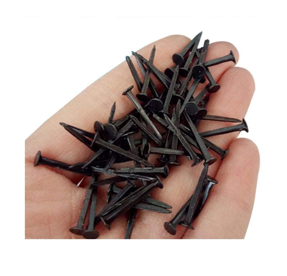Clavos de ferretería, clavos de acero para ladrillos, Clavos de hierro negros pequeños, for clavos, for reparación calzado, aproximadamente 100 gramos - 19 mm(13mm)