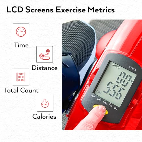 Image of Sparnod Fitness SMB-300 Mini Bike Your Workout Solution for Arms & Feet for Home and Office: Portable Under Desk Pedal Exerciser with Adjustable Resistance & LCD Monitor