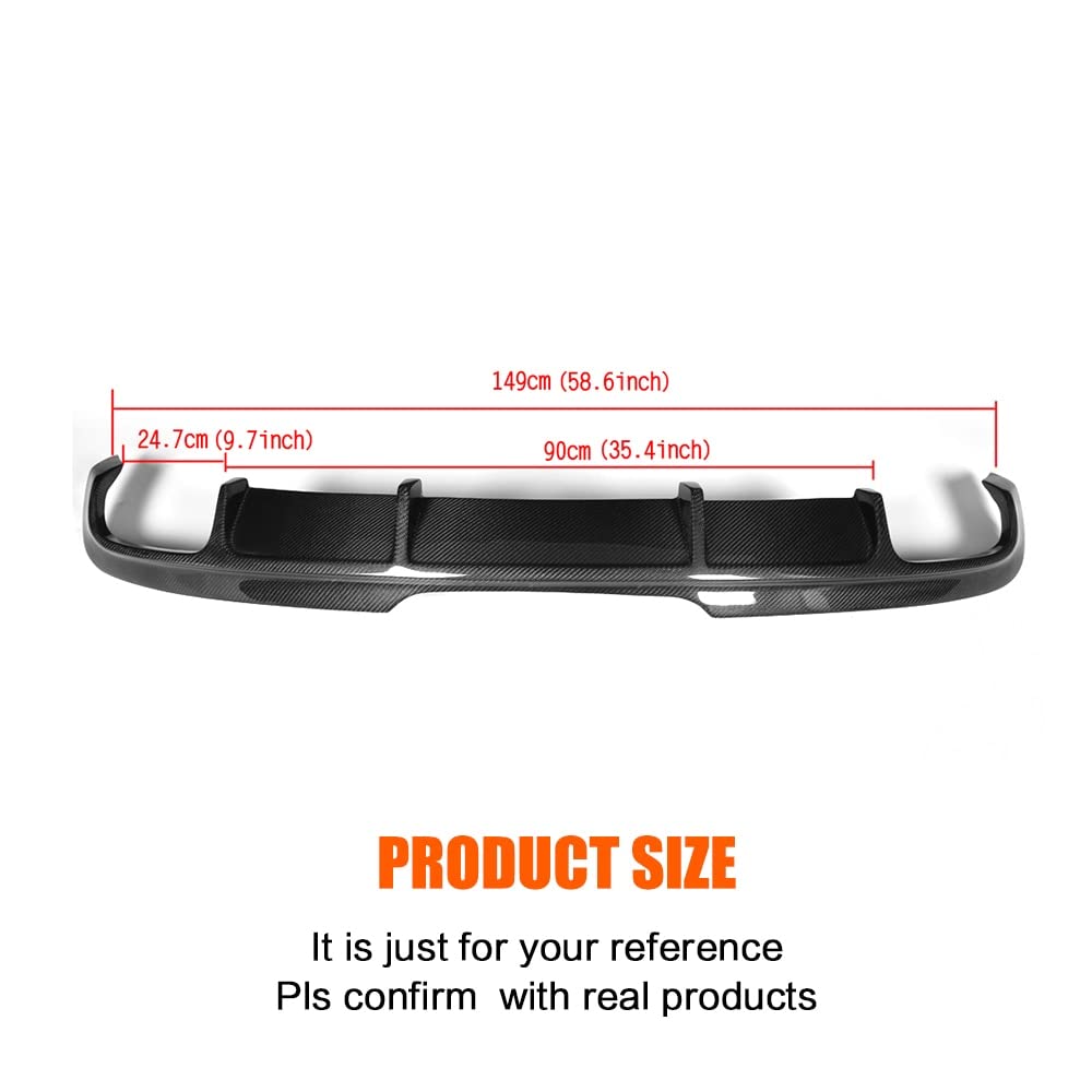 Diffuseur de Pare-Chocs de Voiture Diffuseur à la lèvre for Audi TTS 2008-2014 TT 2013 2014 Diffuseur de Pare-Chocs de Voiture Diffuseur Spoiler Lèvre Protecteur Fibre de Carbone