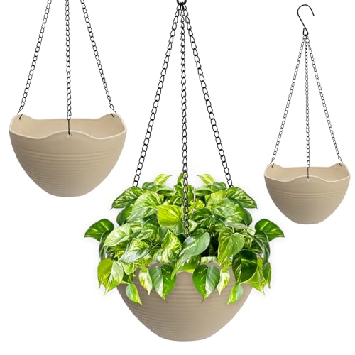 50% Off 3-Pack Hanging Planters with Self-Watering Design
