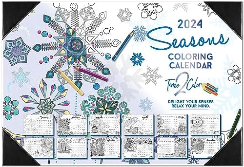 2024 House Of Doolittle Compact 18.5" X 13" Monthly Desk Pad Calendar White Blue 1506 24