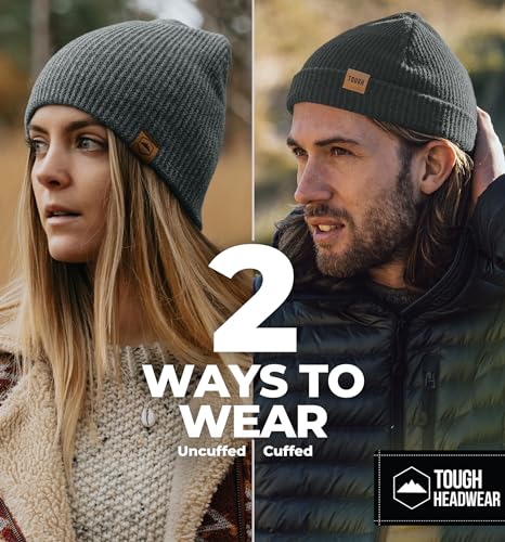 Beanie for Women - Warm Winter Hats for Men, Knit Hat for Cold Weather, Soft Ribbed Beanie Cap & Lightweight Toboggan Hats - Image 6