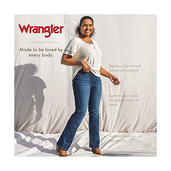 Wrangler womens High Rise Bold Boot Jeans, Stockton, 6W x 30L US