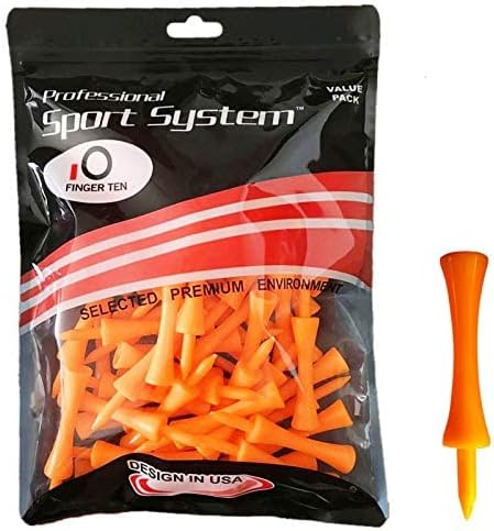 Golf Tees Unbreakable Step Down Plastic Mixed or Same Height Value 60 Count, 2 3/4, 2 1/4, 2, 1 3/4, 1 1/2 Inch Length Long Short Color Tee Pack for Practice