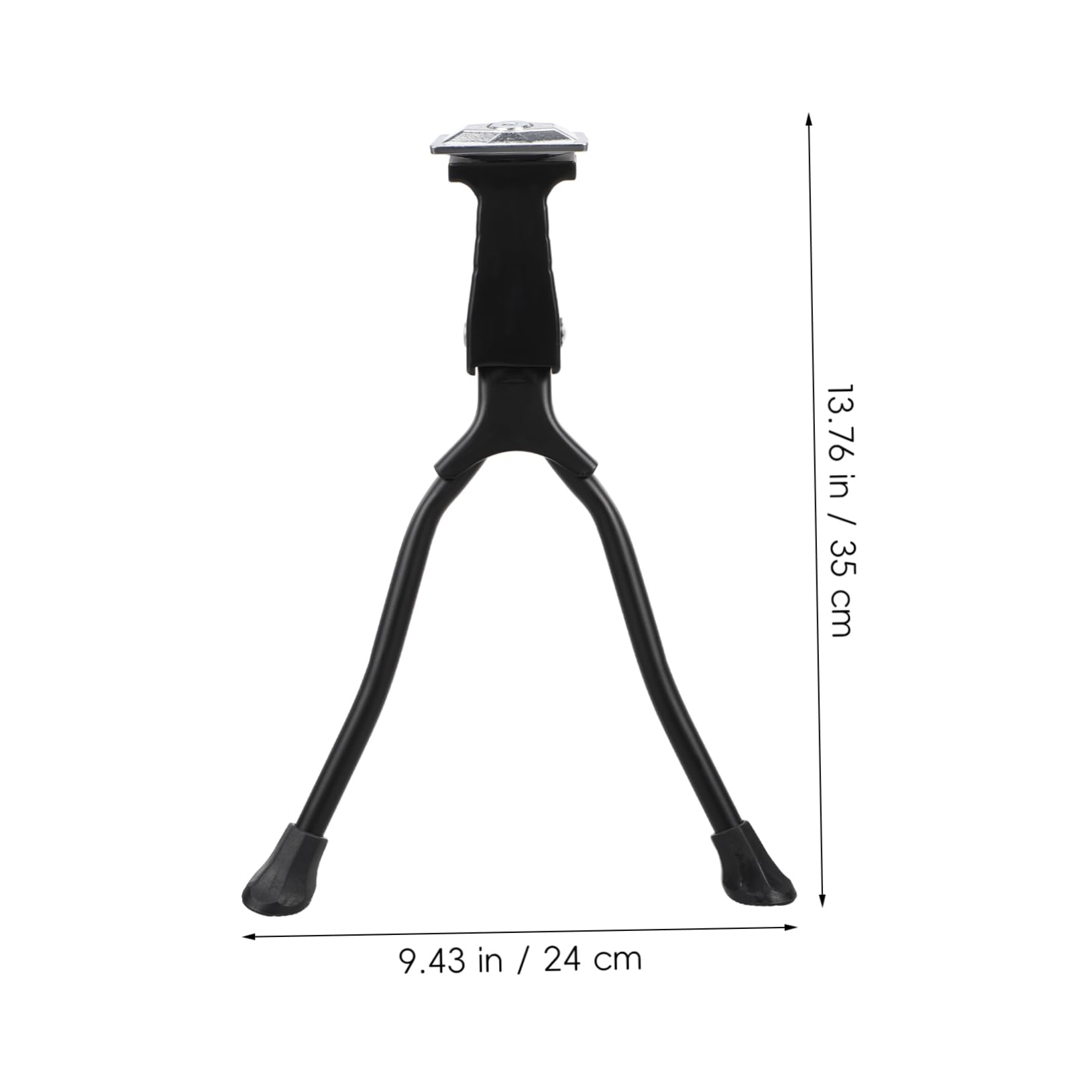 KOMBIUDA 1Pc Aluminium Alloy Double Leg Bike Kickstand Mountain Bike Support Rack for Steady Parking Easy Installation Black Bike Foot Brace