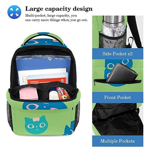 Sac à dos chat bleu avec trousse, le compagnon attachant pour une scolarité épanouie - 3