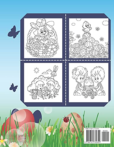 Easter Coloring Book For Kids Ages 4-8: Happy Easter Bunnies Eggs Religious Great Colouring For Toddlers And Preschool Kids 1-4 |6-12 Workbook Gift For Boys And Girls image 4