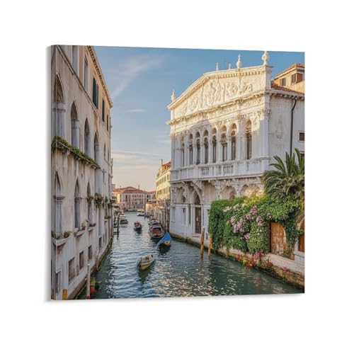 Impression sur toile de vieux bâtiments avec cadre robuste pour bureau