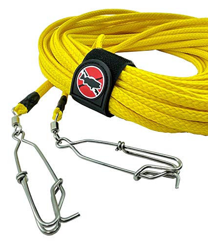 Spearfishing World 1/4" Diamond Braid Polypropylene Float Line for Spearfishing and Water Sports (Yellow, 80ft)