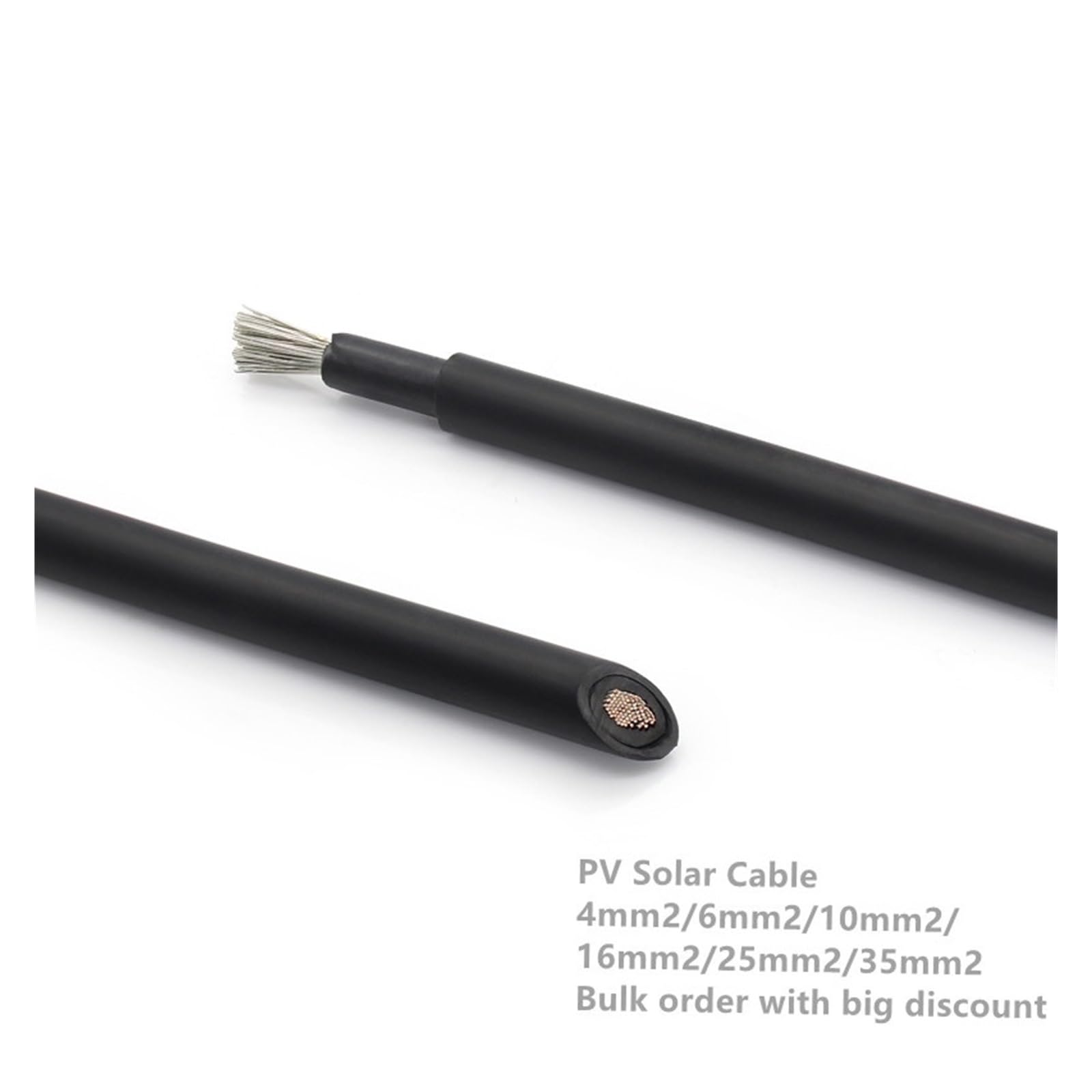 Kabel fotowoltaiczny 2,5 mm2 4 mm2 6 mm2 przewód zasilający solarny drut TÜV H1Z2Z2-K PV1-F do podłączenia paneli PV1-F czerwony czarny (kolor: czerwony i czarny, rozmiar: 5M_2,5MM2)