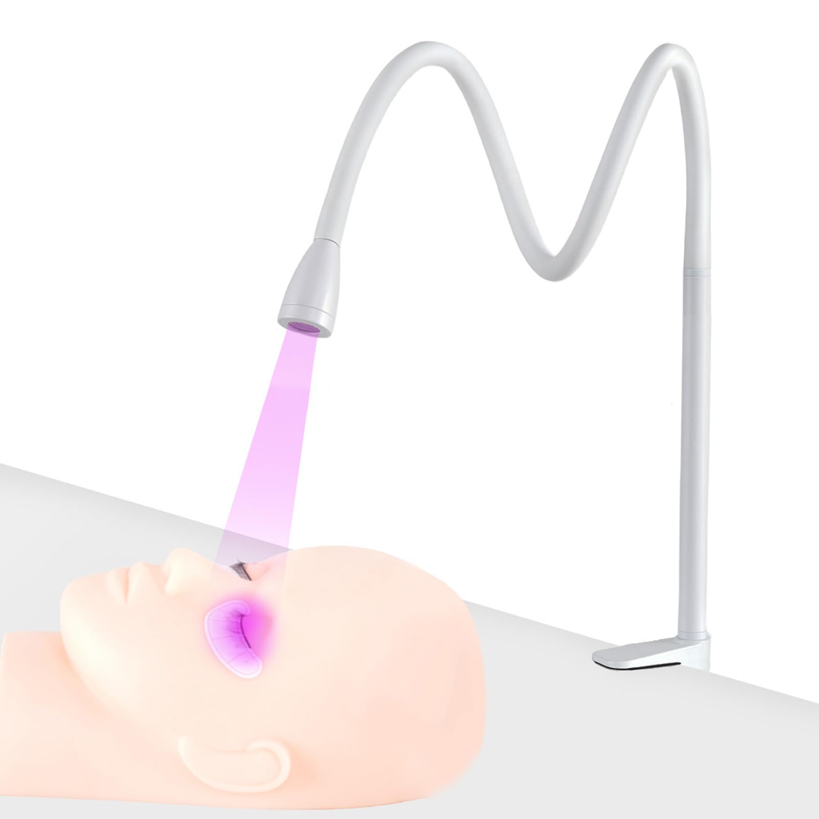 Fockety LED-Nagellampe, 5 W UV-Licht für Nägel, Flexibel Schwanenhals-UV-Lampe mit Klemme, UV-LED-Schreibtischleuchte mit Fußpedalschalter, 3S Schnelle (EU-Stecker AC100 bis 240 V 50 60