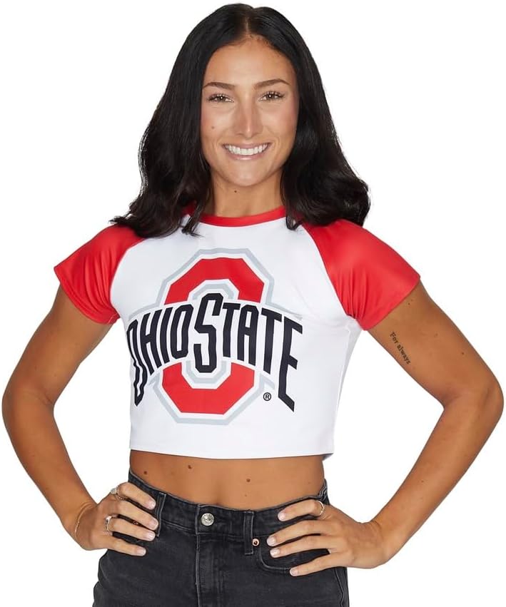 Lojobands Women's Tailgate Outfit College Game Day Team Tee T-Shirt Crop Top - Image 2