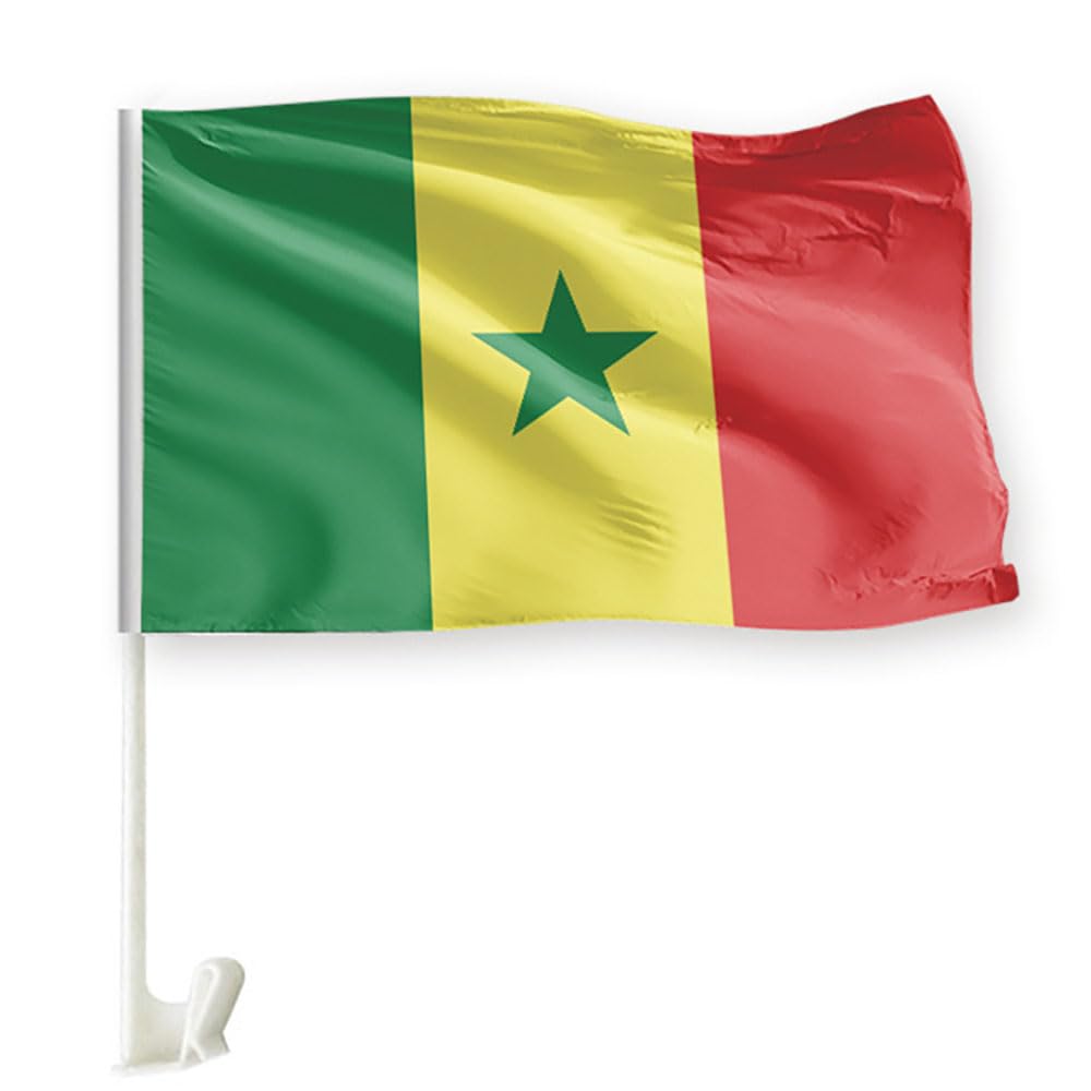 Drapeau de fenêtre de voiture robuste avec support rigide pour les célébrations de football