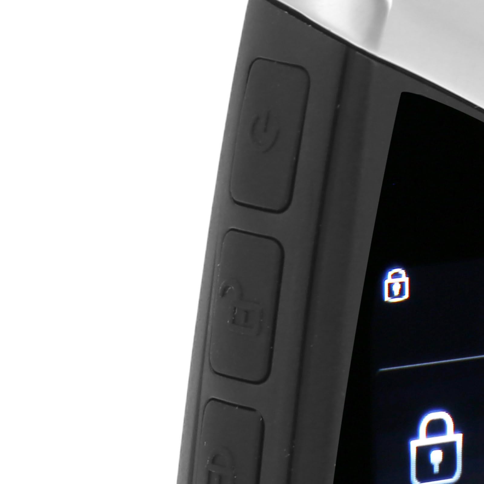Llave de Coche con Control Remoto de Entrada sin Llave, Llave remota Inteligente para Coche, Pantalla LCD antipérdida, Bluetooth 5.0, Llave de Bloqueo automático de Entrada (Plata)