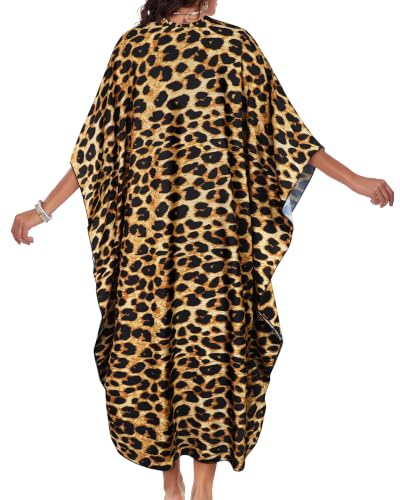 Image of Kaftan Dresses for Women V Neck Caftans Batwing Sleeve Beach Cover Ups | JILUVIN Plus Size Long Floral Print Dress, Loose Fit Maxi Casual Moomoo, Lounge House Mumu Nightgown Summer Vocation 2026