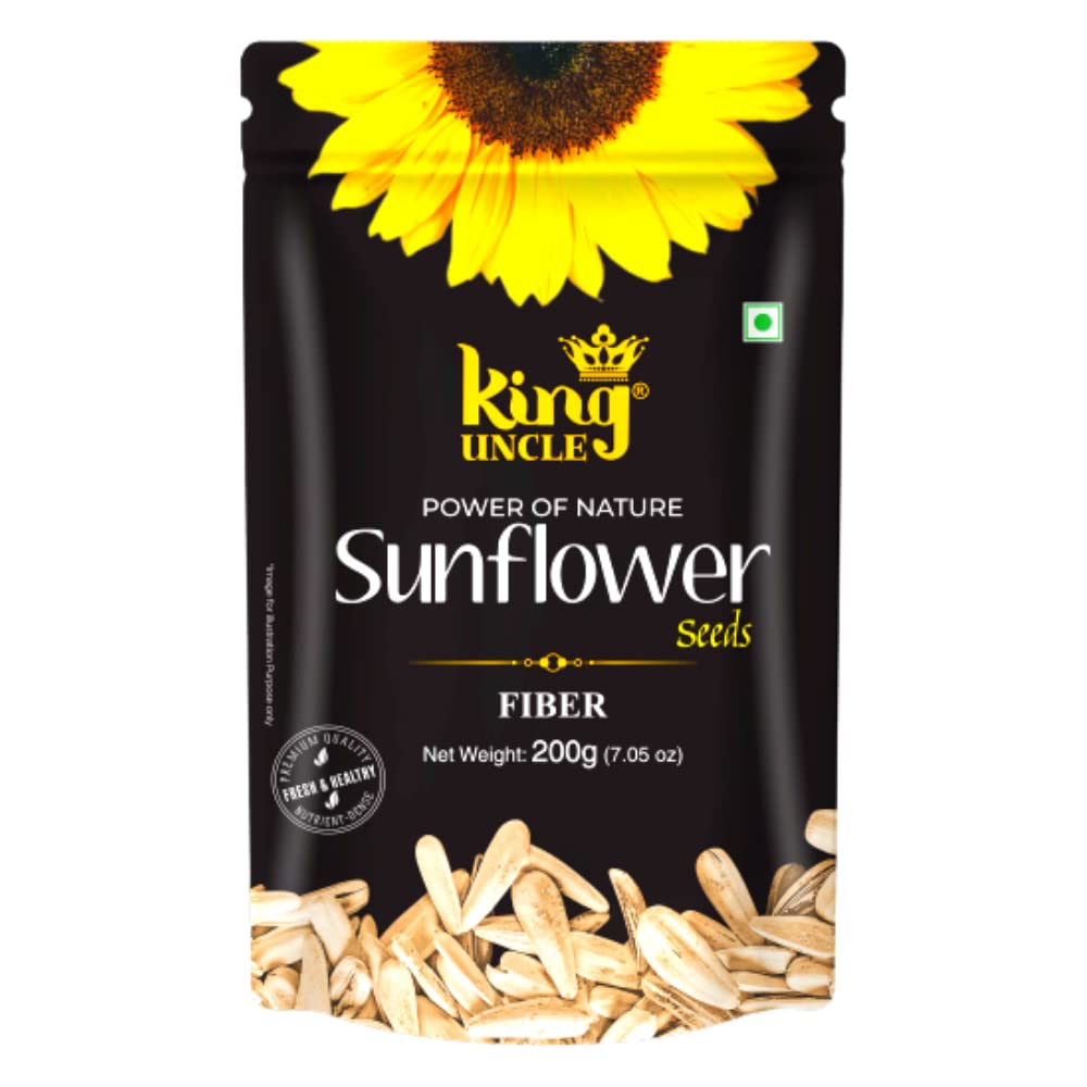 King Uncle's USDA Certified Organic Sunflower Seeds - Protein and Fibre Rich Superfood, 200 Gms