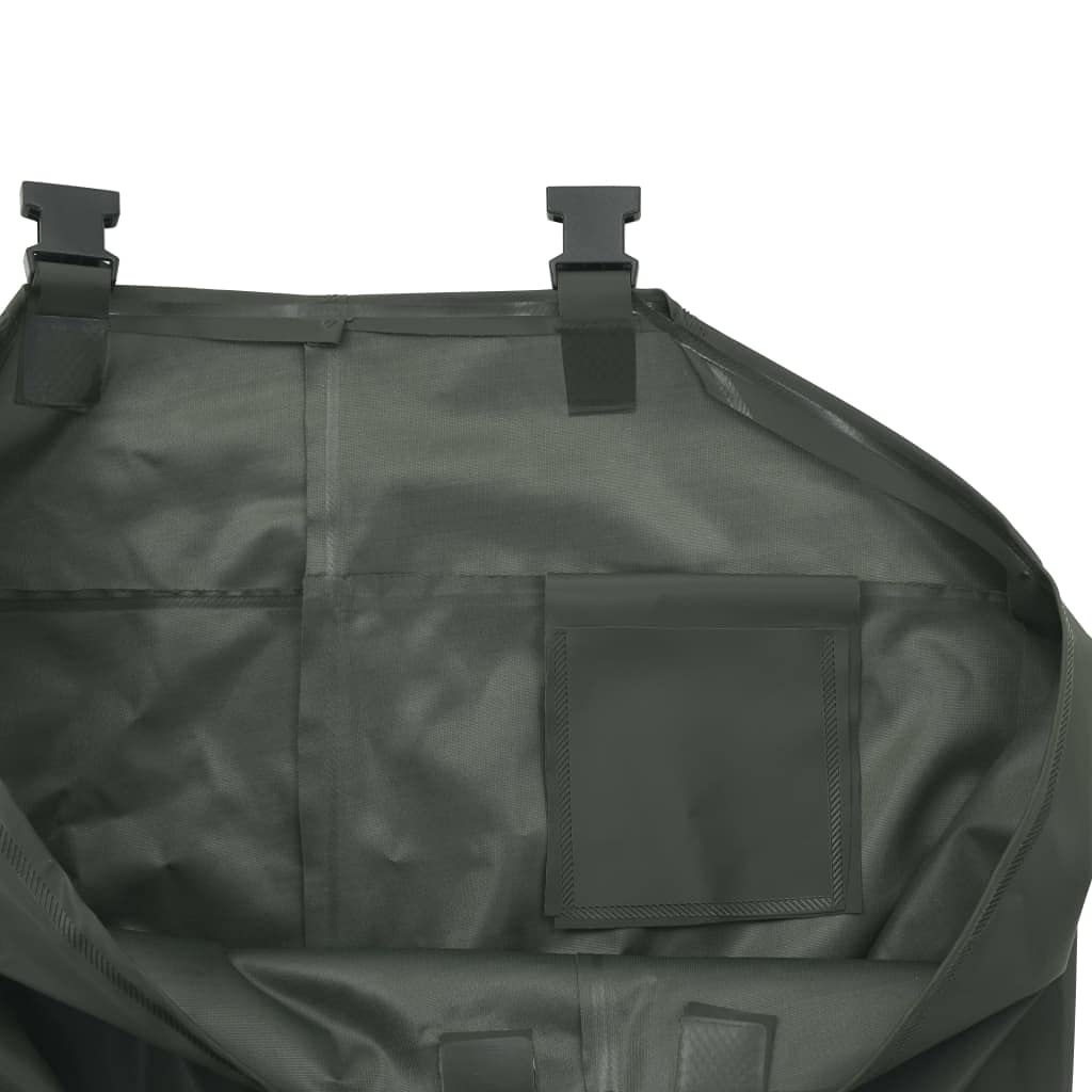 vidaXL Vadeador con Botas Verde Pesca Impermeable Agua Deporte Ropa Multitalle