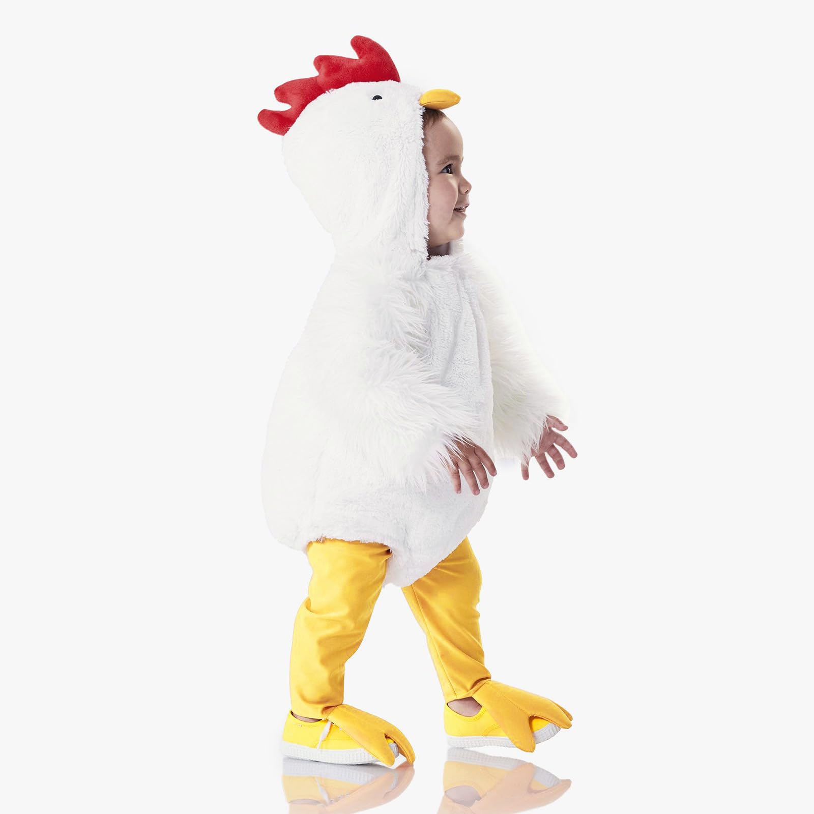Costumi Carnevalle Neonati Completo di Pulcino Tutina Pagliacetto Bambino Neonata Unisex Costume da Pulcino per Bebè per Neonati Taglia 3-24 Mesi Animali, Gallina, Galllo, Pollo (White-A, 2-3 Years)