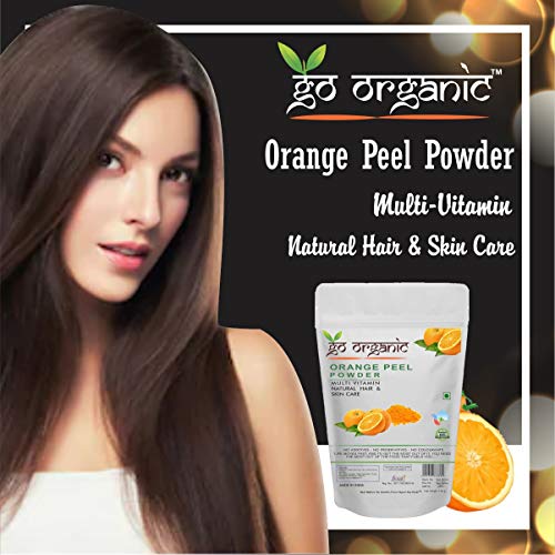 Image of Go Organic Orange Peel Powder for Hair Conditioning, Skin Care, Anti-Aging, Oil Control (150 gm)