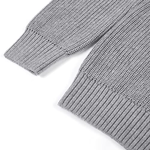 Image of Kid Nation Boys Sweater Cotton Quarter Zip Sweater Kids Cable Knit Pullover | Casual 1 /4 Zip Sweater for Child 3-14 Years (Previously Amazon Essentials)