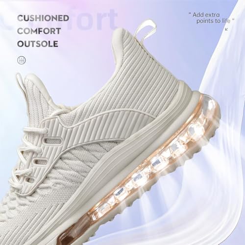 Image of Womens Slip On Walking Shoes Air Running Casual Fashion Tennis Sneakers Comfortable Non Slip Work Athletic Trainers