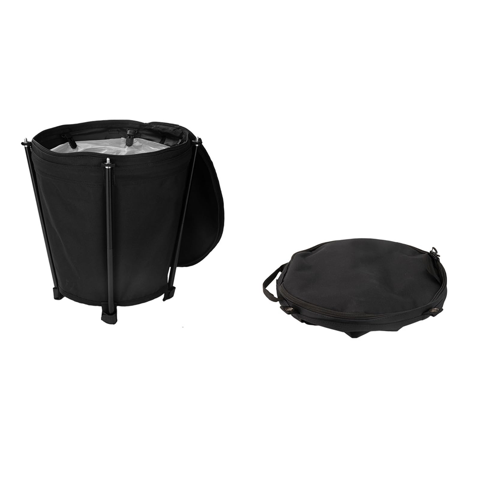 Poubelle de camping pliable Sac poubelle de jardin réutilisable avec couvercle, poubelle portable durable