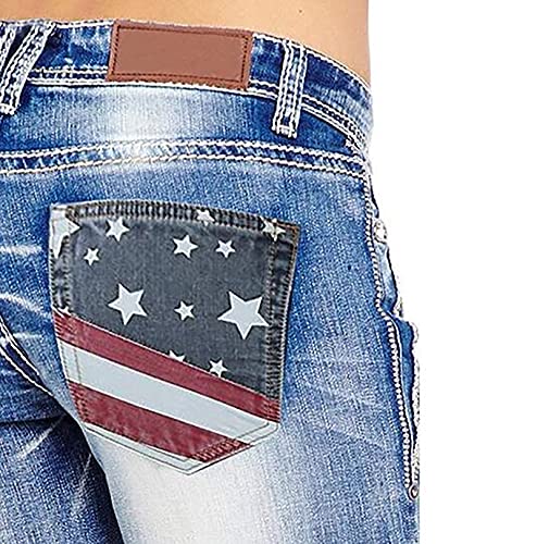 QJBMEI American Flag Mid Rise Bootcut Jeans for Women4