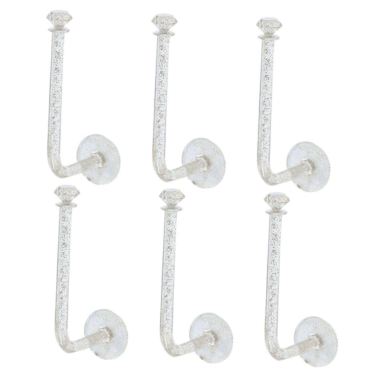 FUNOMOCYA 6Pcs Hair Ring Storage Hooks Wall Mounted Organizers for Hair Ties Scrunchies and Headbands and Stylish Accessories Holder for Bedroom Bathroom Decor