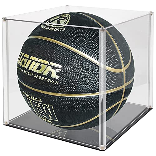 Sport Ball Display Case Newest Design, Boyistar 100% Sturdy Basketball Acrylic Display Box Football Protection Case Clear Showcase for Soccerball, Volleyball, Memorabilia Box (11x11x11)
