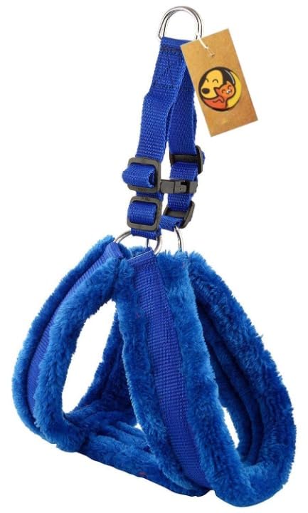 TAILTEC Comfortable Fur Body Nylon Adjustable Leash with Harness Set for Small & Medium Dogs (Blue_1 inch (S) (B0DB1RCL1M) Amazon Price History, Amazon Price Tracker