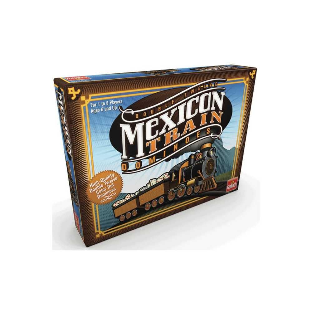 Mexican Train Dominoes - Dominoes Game for Children from 6 Years - Strategic Board Game with Coloured Dominoes - All Aboard the Mexican Train - To Play with Family and Friends - 1 to 8 Players