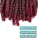 Spring Twist Hair 6PCS Crochet Braids 8” Ombre Synthetic Braiding Hair Extensions Low Temperature Fiber 55g/Pcs (8 inch, 1B/Bug)