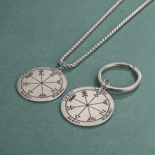 VASSAGO The First Pentacle of Jupiter Solomon King’s amulets Pendant Necklace Keychain Jewelry Set3