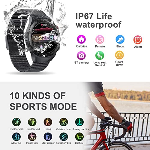 Suinsist Smart Watch For Men, Ak26 Smartwatch For Android And Ios Phones (Dail/Receive Calls, Music Storage/Player), Fitness Tracker With Sleep/Hr Monitor, Ips Hd Full-View Screen, Ip67 Waterproof #TOP3