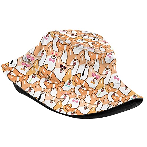 Image of Retro Jamaica Bucket Hat for Adult Fashion Doughnut Print Hat Travel Packable Sun Cap Outdoor Hat for Women and Men