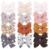 24PCS Baby Girl Bows Hair Clips Fully Lined Hair Barrettes Non Slip Hair Clips for Toddlers Kids Teens Girls Hair Accessories