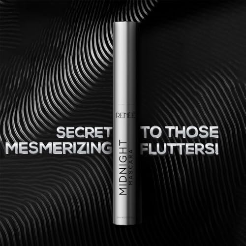 Image of RENEE Midnight Mascara with Unique 360-Degree Wand | Darkest Black | Clump-Free | Long-Lasting Formula | Volumizes | Lengthens | Nourishes | Infused with Vitamin E | 8ml (Pack of 2)