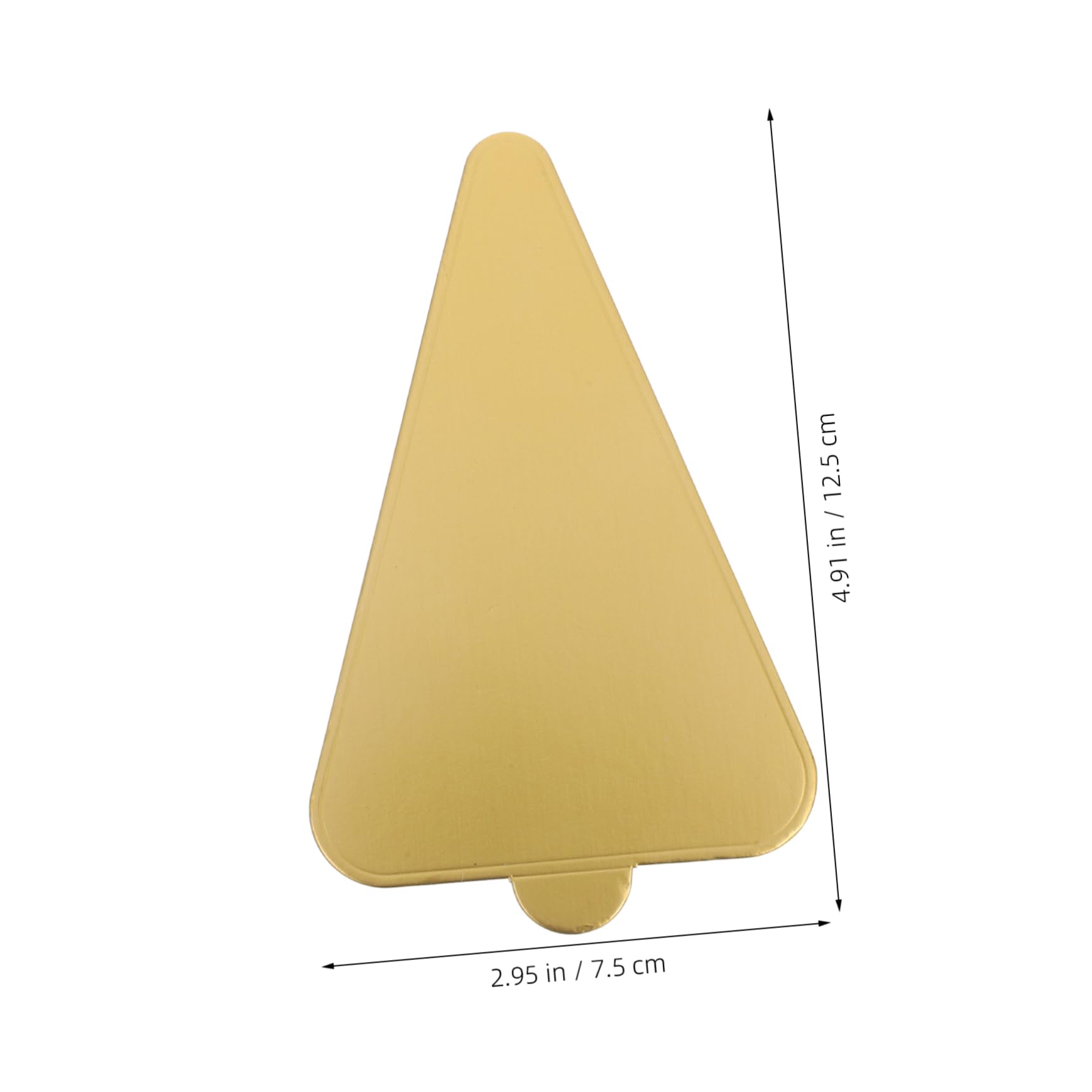 BUGUUYO 50pcs Mini Triangle Cake Bases Cake Board Sheets Disposable Mousse Cupcake Plates Soft Paper for Events