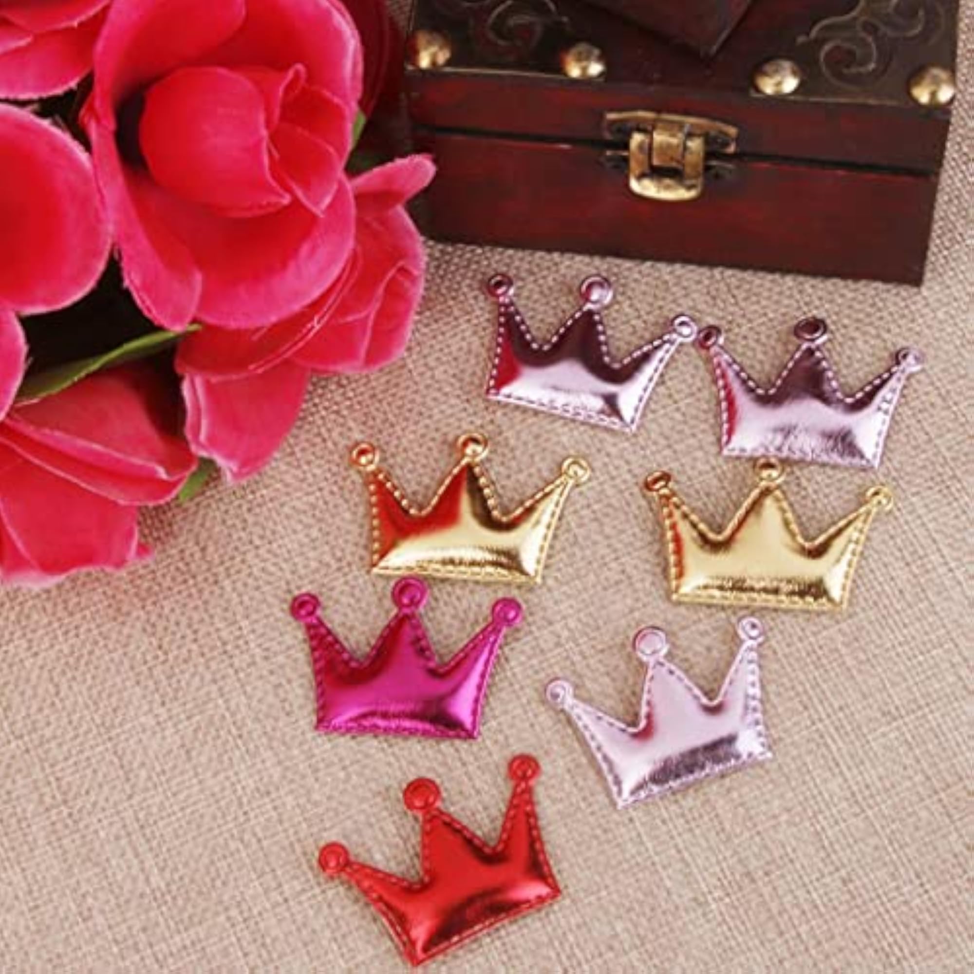 20pcs PU Crown Hair Clips for Baby Girls