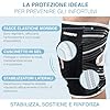 HARDFIT Ginocchiera per Artrosi Ginocchio a Fasce Regolabili - Ginocchiera Ortopedica Sportiva a Legamenti Liberi - Tutore Ginocchio Menisco e Rotula