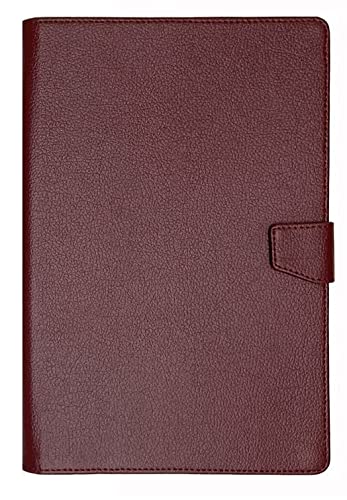 PrimeLike Shockproof Folio Flip Cover Magnetic Lock PU Leather Case Smart Shell Stand Flip Cover for Realme Pad 10.4" - Brown